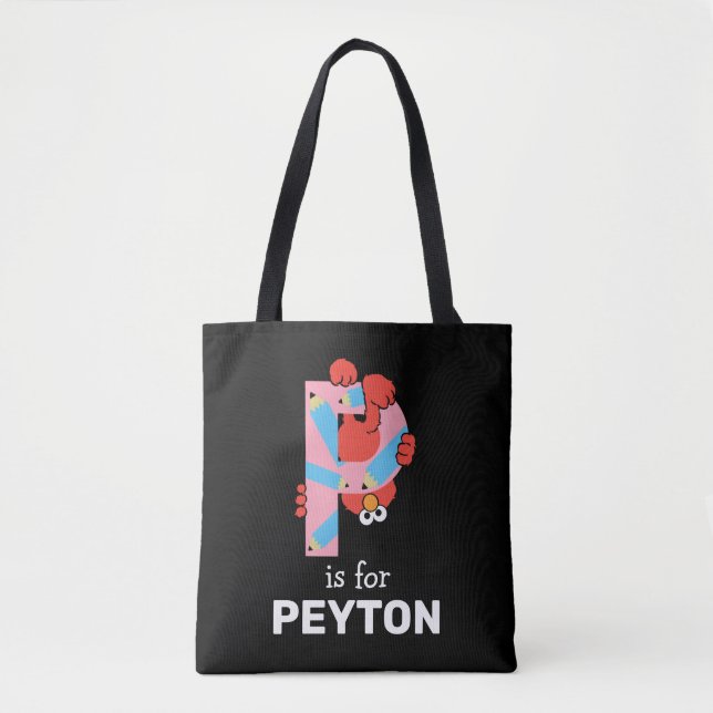 Tote Bag Elmo Alphabet | Crayon P (Devant)