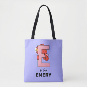 Tote Bag Elmo Alphabet E Rose