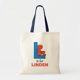Tote Bag Elmo Alphabet L Bleu