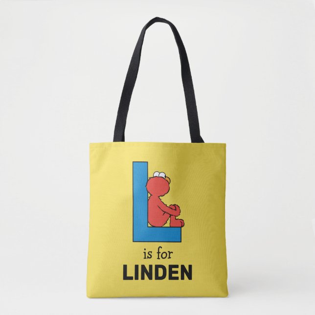 Tote Bag Elmo Alphabet | L Bleu (Devant)
