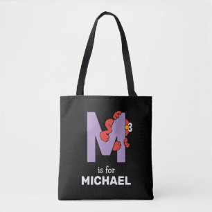 Tote Bag Elmo Alphabet M pourpre