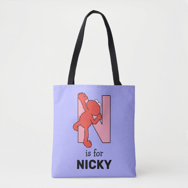 Tote Bag Elmo Alphabet | N rose (Devant)