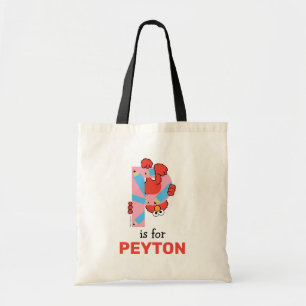 Tote Bag Elmo Alphabet P Crayon