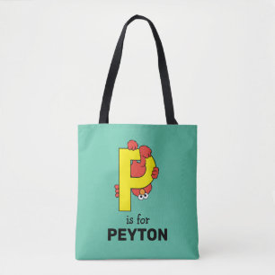 Tote Bag Elmo Alphabet P Jaune