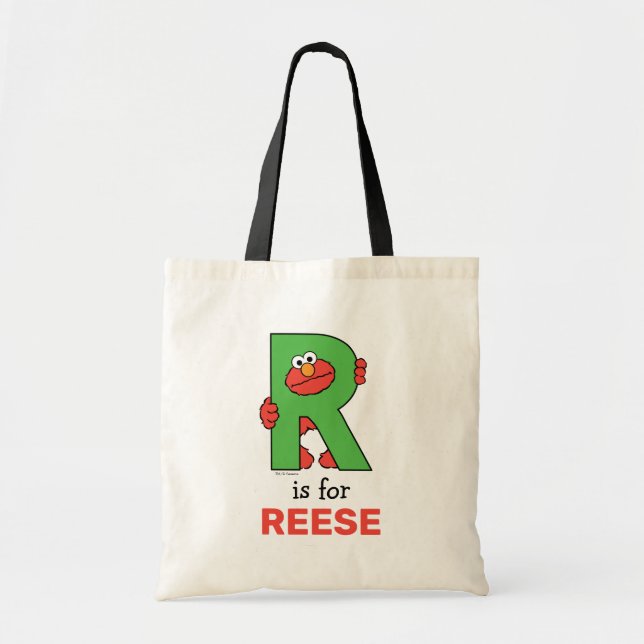 Tote Bag Elmo Alphabet | R Vert (Devant)