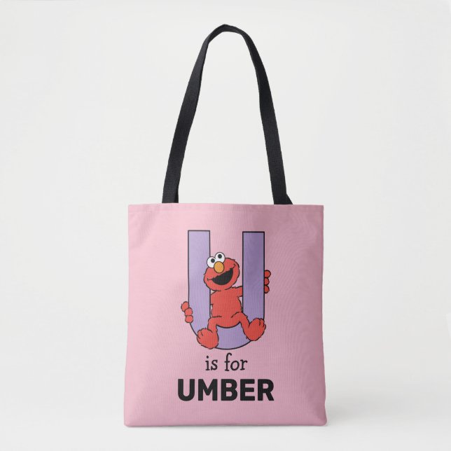 Tote Bag Elmo Alphabet | U violet (Devant)