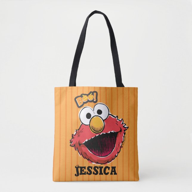 Tote Bag Elmo - Boo ! | Ajouter Votre Nom (Devant)