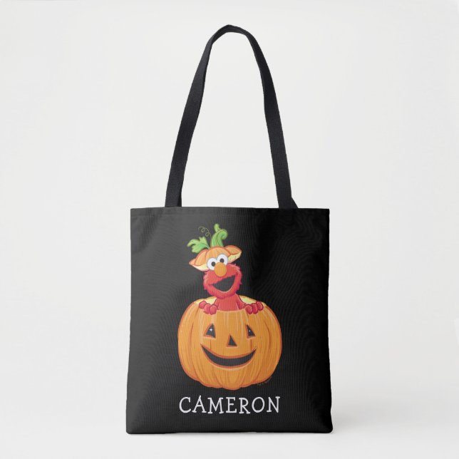 Tote Bag Elmo | Halloween Jack-O-Lantern (Devant)