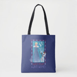 Tote Bag Elsa et Olaf Coeur chaleureux Chaleurs Chaleurs