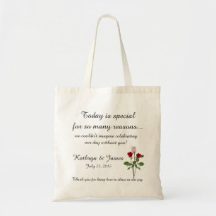 Tote Bag Emballages de Merci de mariage/sacs bienvenus