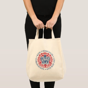 Tote Bag Emblème de couronnement du roi Charles III, souven