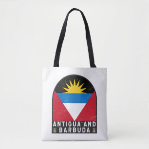Tote Bag Emblème du drapeau d'Antigua-et-Barbuda Vintage en