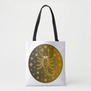 Tote Bag Emblème du zodiaque Scorpion Symbole céleste min