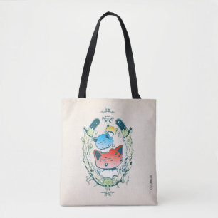 Tote Bag Emblème mignon Fourre-tout de champignon de