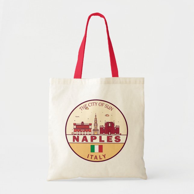 Tote Bag Emblème Skyline de Naples Italie (Devant)