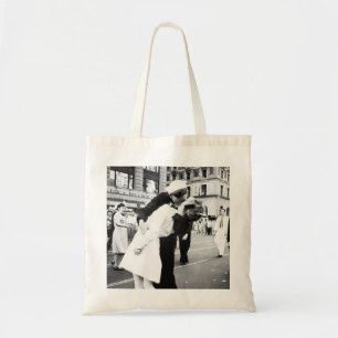 Tote Bag Embrassant la guerre au revoir