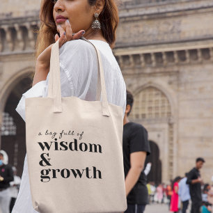 Tote Bag Embrassez la sagesse et la croissance Inspirationa