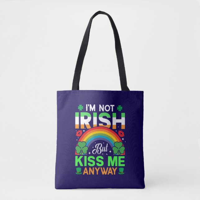 Tote Bag embrassez-moi quand même irish humour design-63942 (Devant)