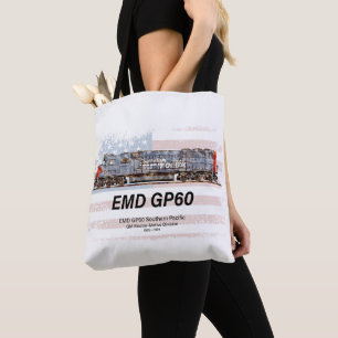 Tote Bag EMD GP60 Diesel Locomotive et drapeau américain