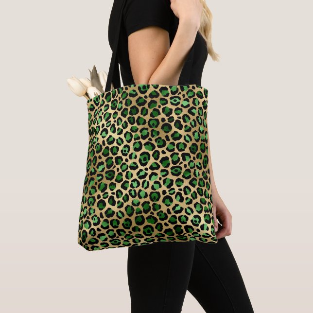 Tote Bag Emerald et Gold Safari Series Design 8 (De près)
