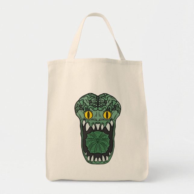 Tote Bag Emerald Grotesque Fang Creature (Devant)