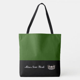 Tote Bag Émeraude de Fourre-tout de couronne argentée de la