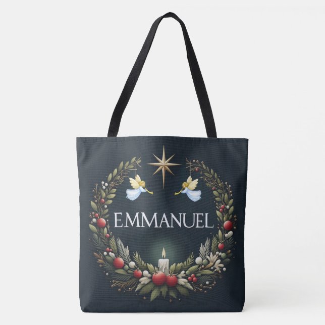 Tote Bag Emmanuel Christmas angels (Devant)