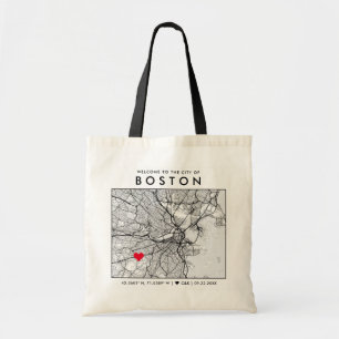 Tote Bag Emplacement de l'amour de Boston Accueil du Mari