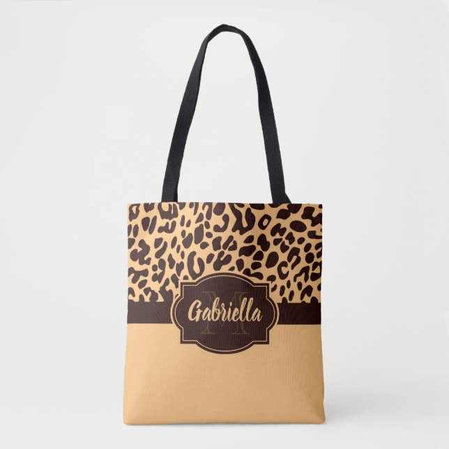 Tote Bag Empreinte de léopard (Devant)