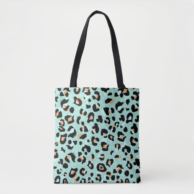Tote Bag Empreinte de léopard, motif animal (Devant)