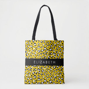 Tote Bag Empreinte de léopard, Spots, Leopard Jaune, Votre 