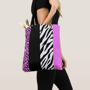 Tote Bag Empreinte de léopard, Zebra Print, Poster de anima