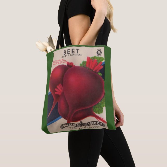 Tote Bag Empreinte de paquets de semences de betteraves des (De près)