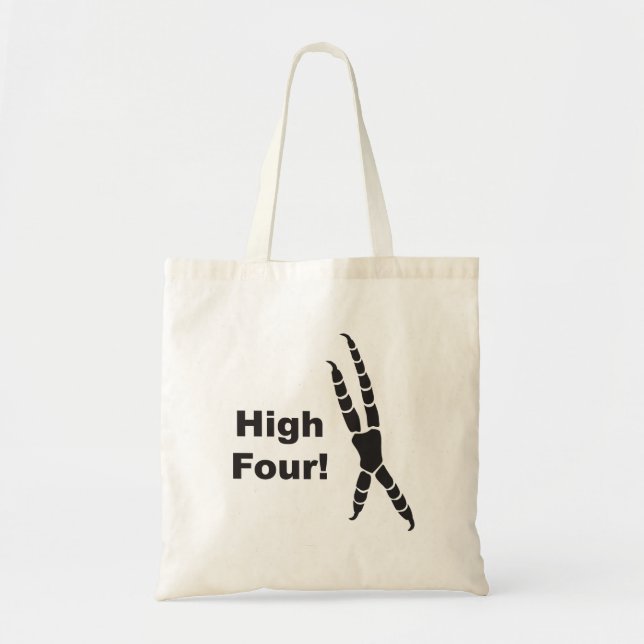 Tote Bag Empreinte de pas élevée de quatre perroquets (Devant)