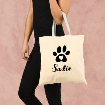 Empreinte de patte élégant avec Coeur et Nom perso