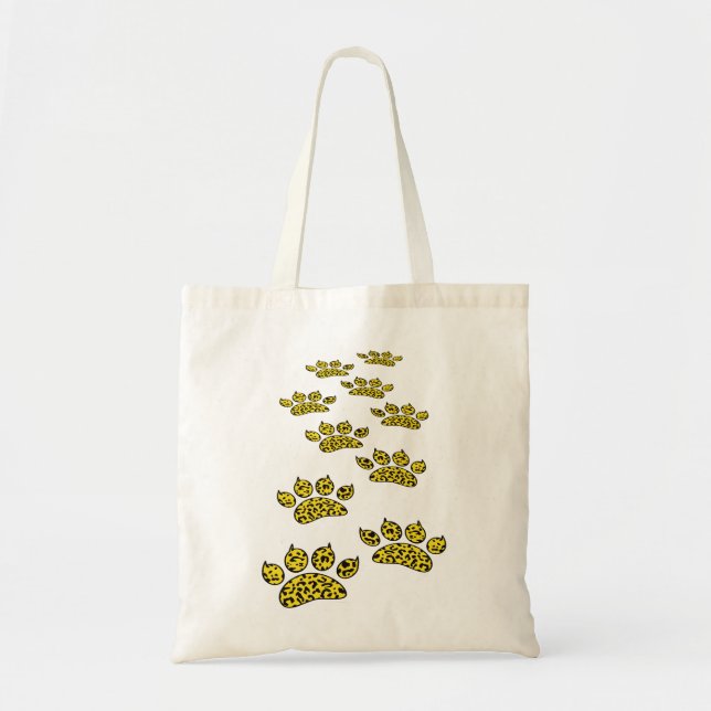 Tote Bag Empreinte de patte léopard (Devant)
