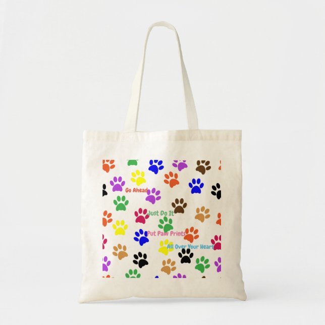 Tote Bag Empreintes de pattes (Devant)