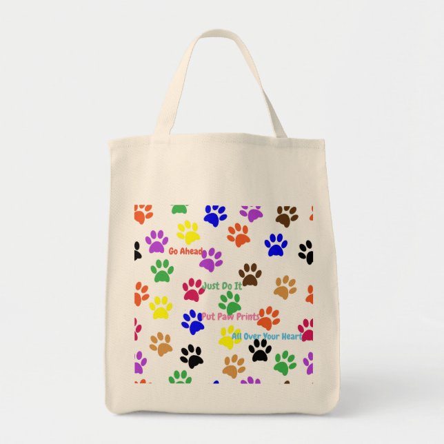 Tote Bag Empreintes de pattes (Devant)