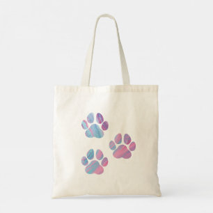 Tote Bag Empreintes de pattes de chiens - Fils de peinture 