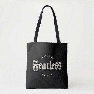 Tote Bag En Dieu, je suis sans peur 2 Tim 1:7 chrétien