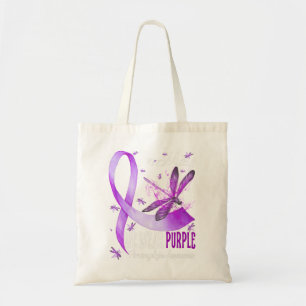 Tote Bag En Mai Nous Portons Violet Fibromyalgie Sensibilis
