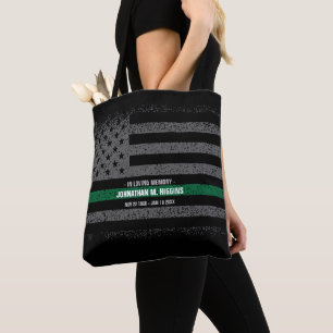 Tote Bag En mémoire d'amour Militaire Américain Drapeau Fou