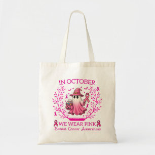Tote Bag En Octobre Nous Portons Le Ghost Ghost Witch Cance