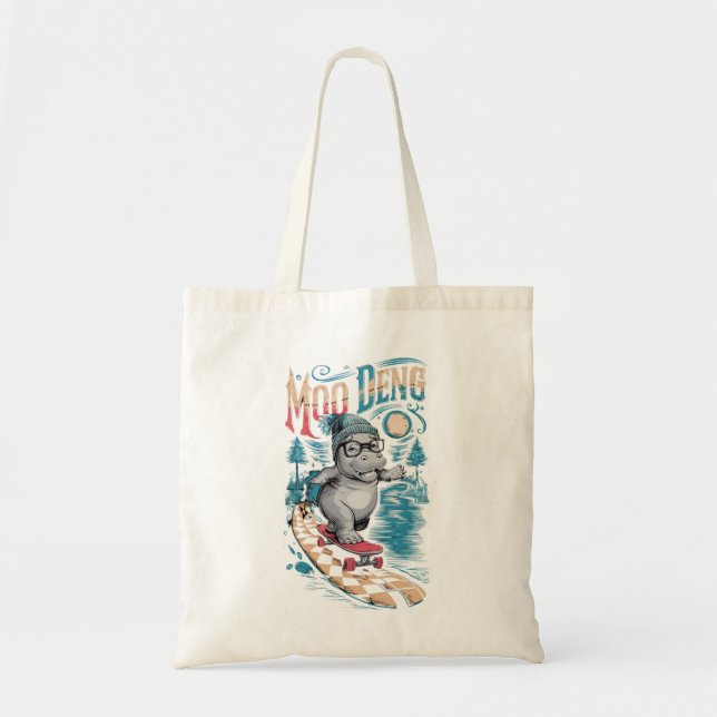 Tote Bag Enchanter Moo Deng Hippo (Devant)