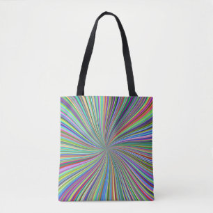 Tote Bag Énergétique Colorful Ribbon Sunburst