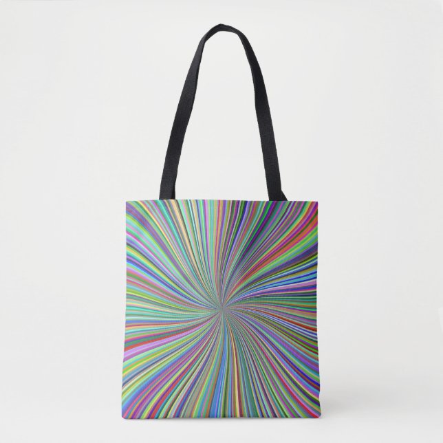 Tote Bag Énergétique Colorful Ribbon Sunburst (Devant)
