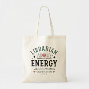 Tote Bag Énergie de bibliothécaire aidant les esprits grand