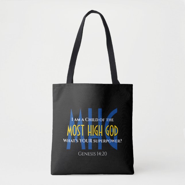 Tote Bag ENFANT chrétien DE LA PLUS HAUTE DIEU Superpuissan (Devant)
