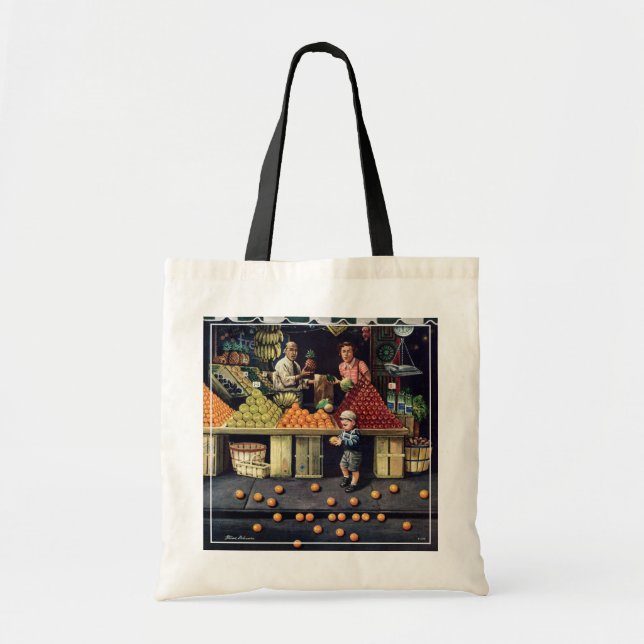 Tote Bag Enfant en bas âge et oranges (Devant)