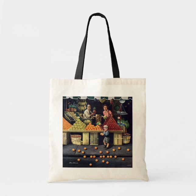 Tote Bag Enfant en bas âge et oranges (Devant)